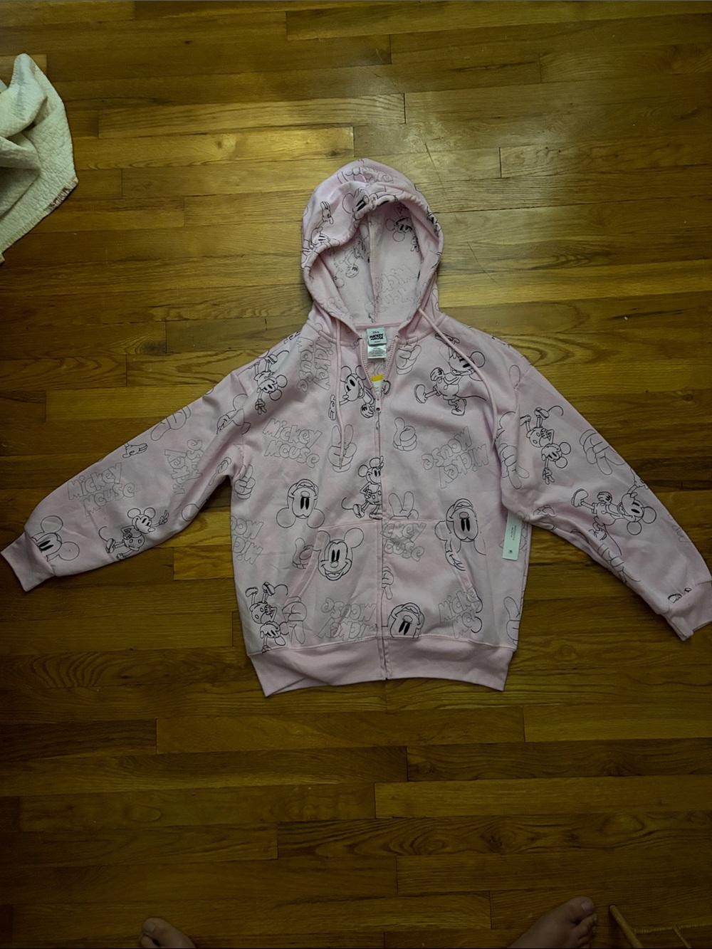 Disney Pink Mickey Sketch Zip-Up Hoodie
